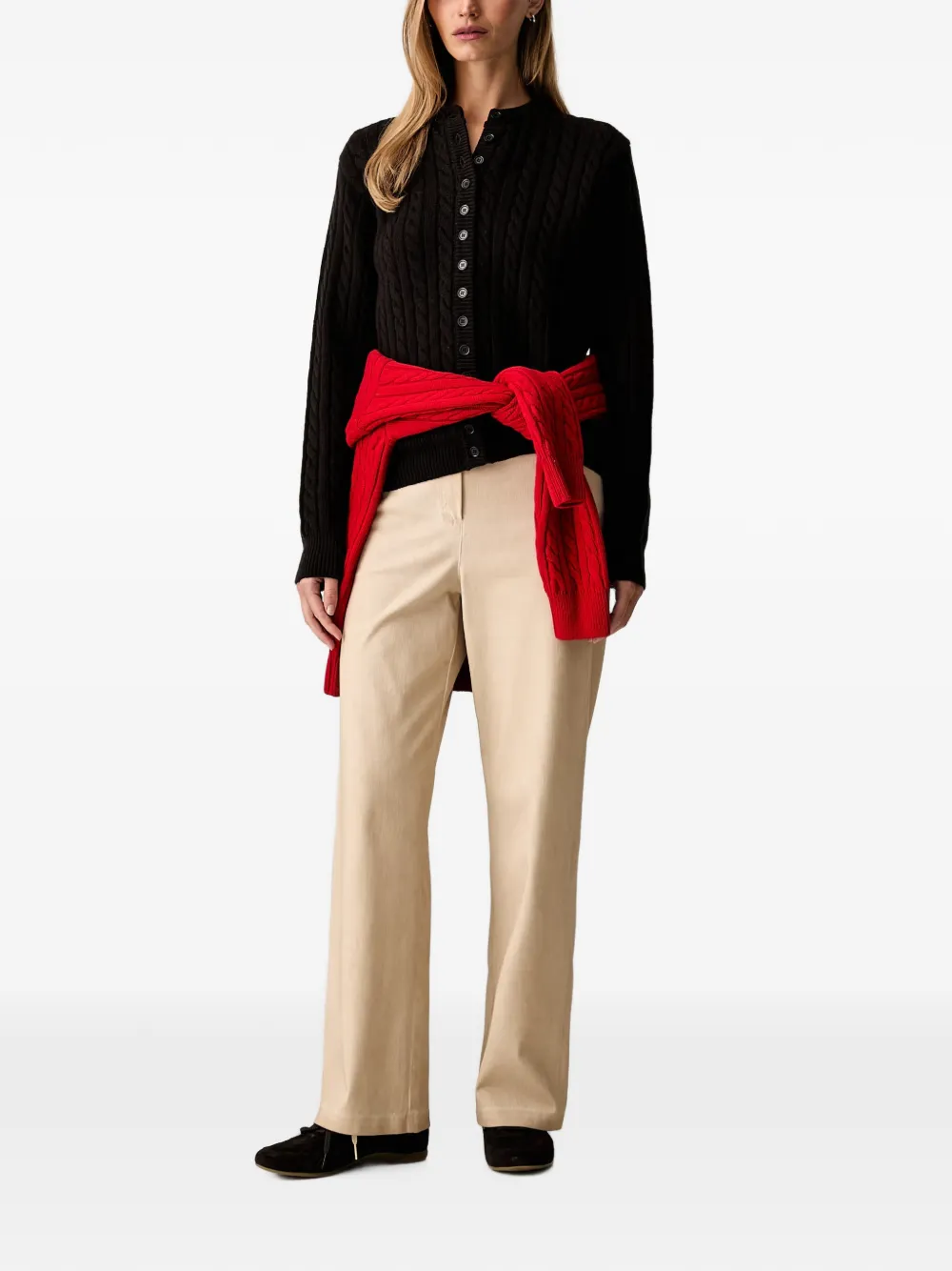 MSGM Kabelgebreid vest Bruin