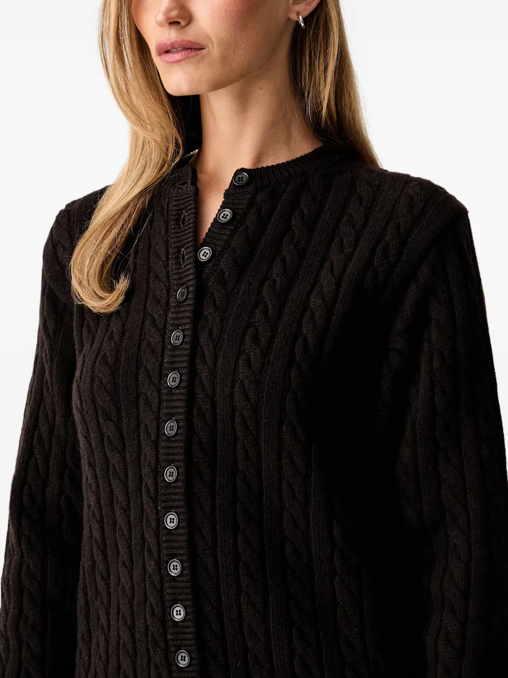 MSGM Kabelgebreid vest Bruin