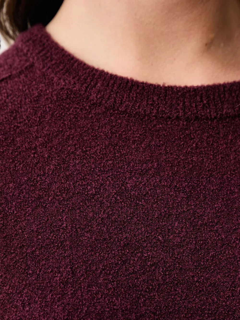 Marc O'Polo Bouclé gebreide trui Rood