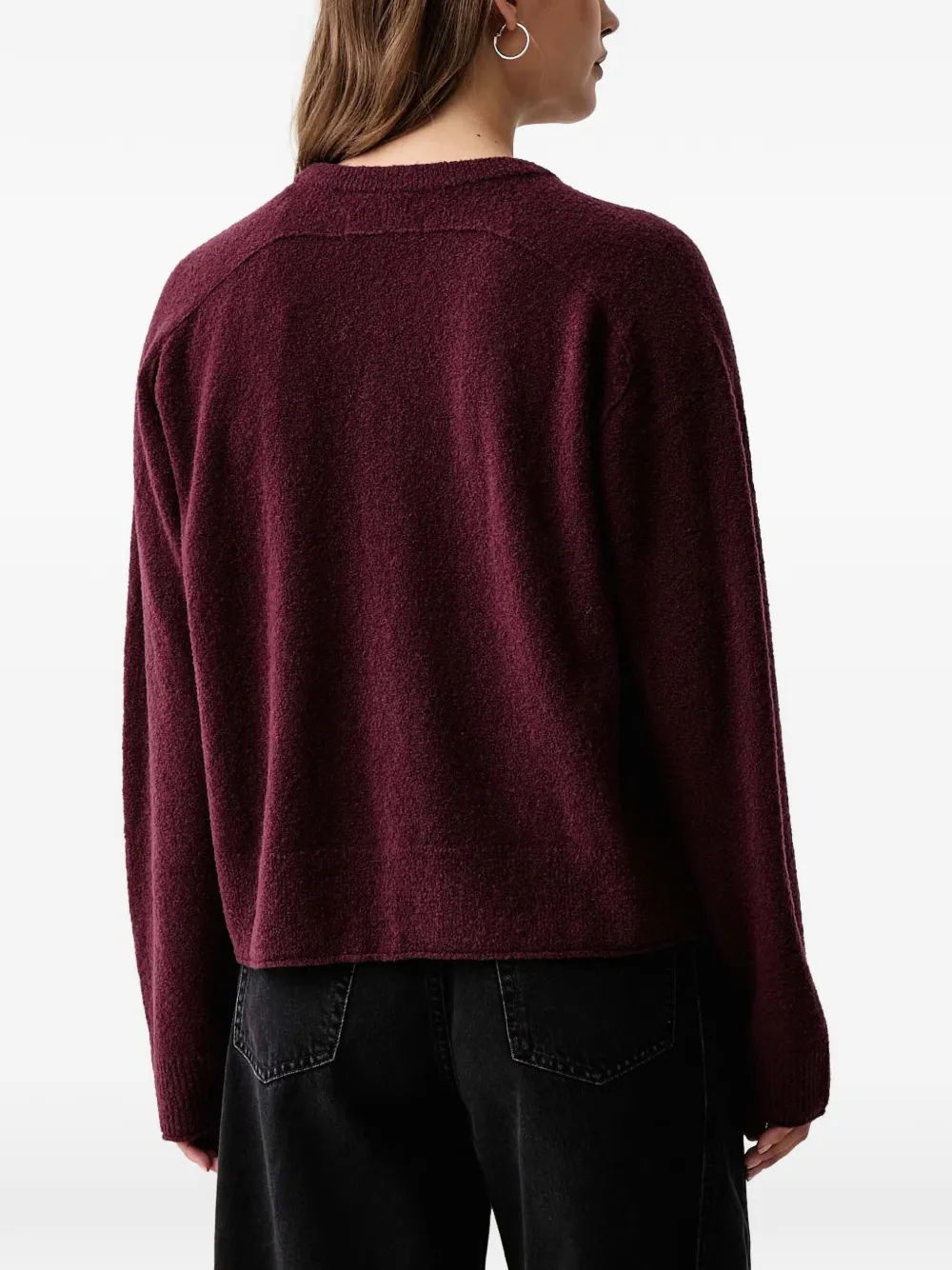 Marc O'Polo Bouclé gebreide trui Rood
