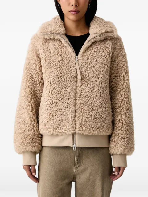 Marc O'Polo teddy-texture zip-up jacket