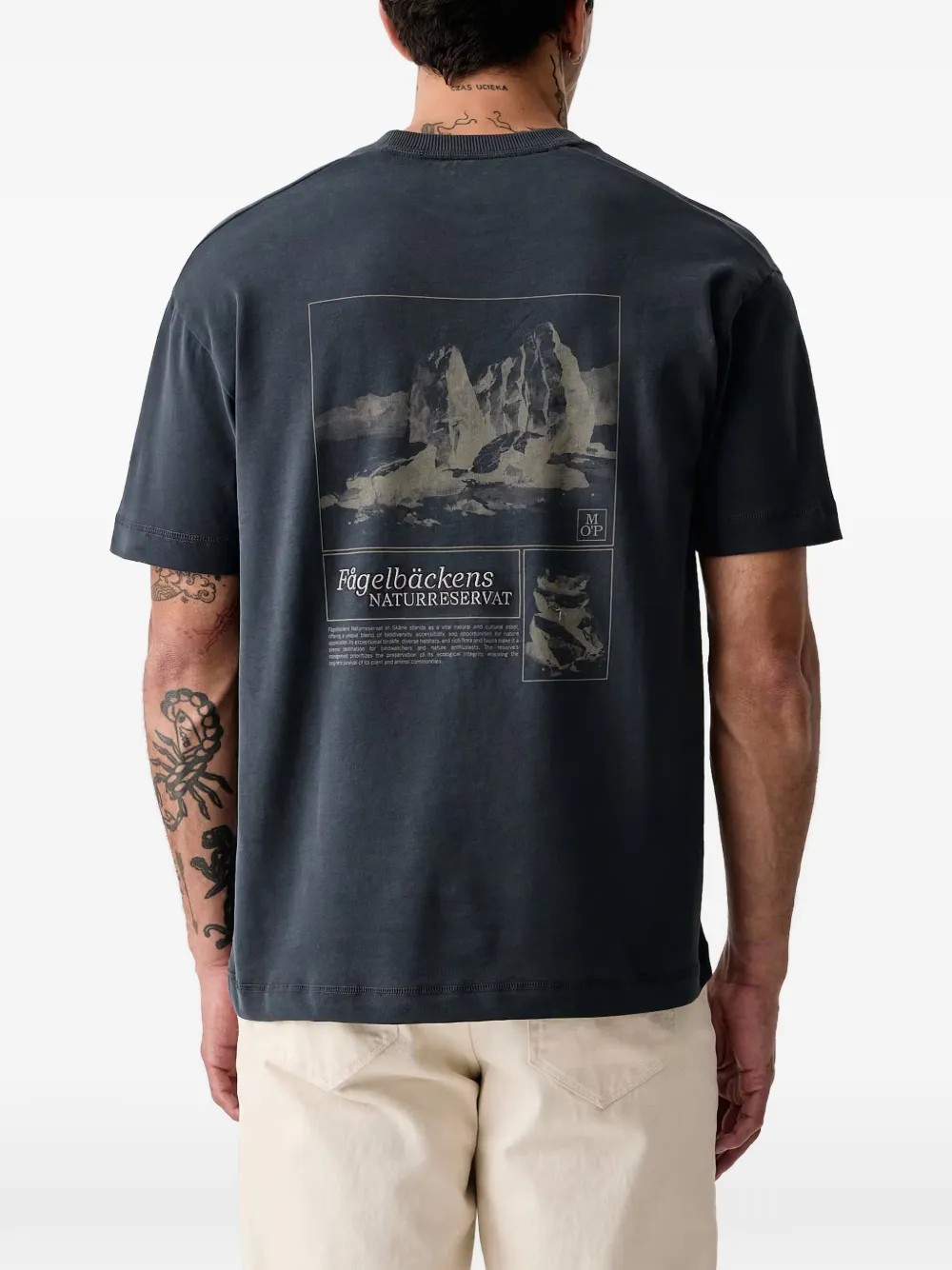 Marc O'Polo graphic-print T-shirt Grijs
