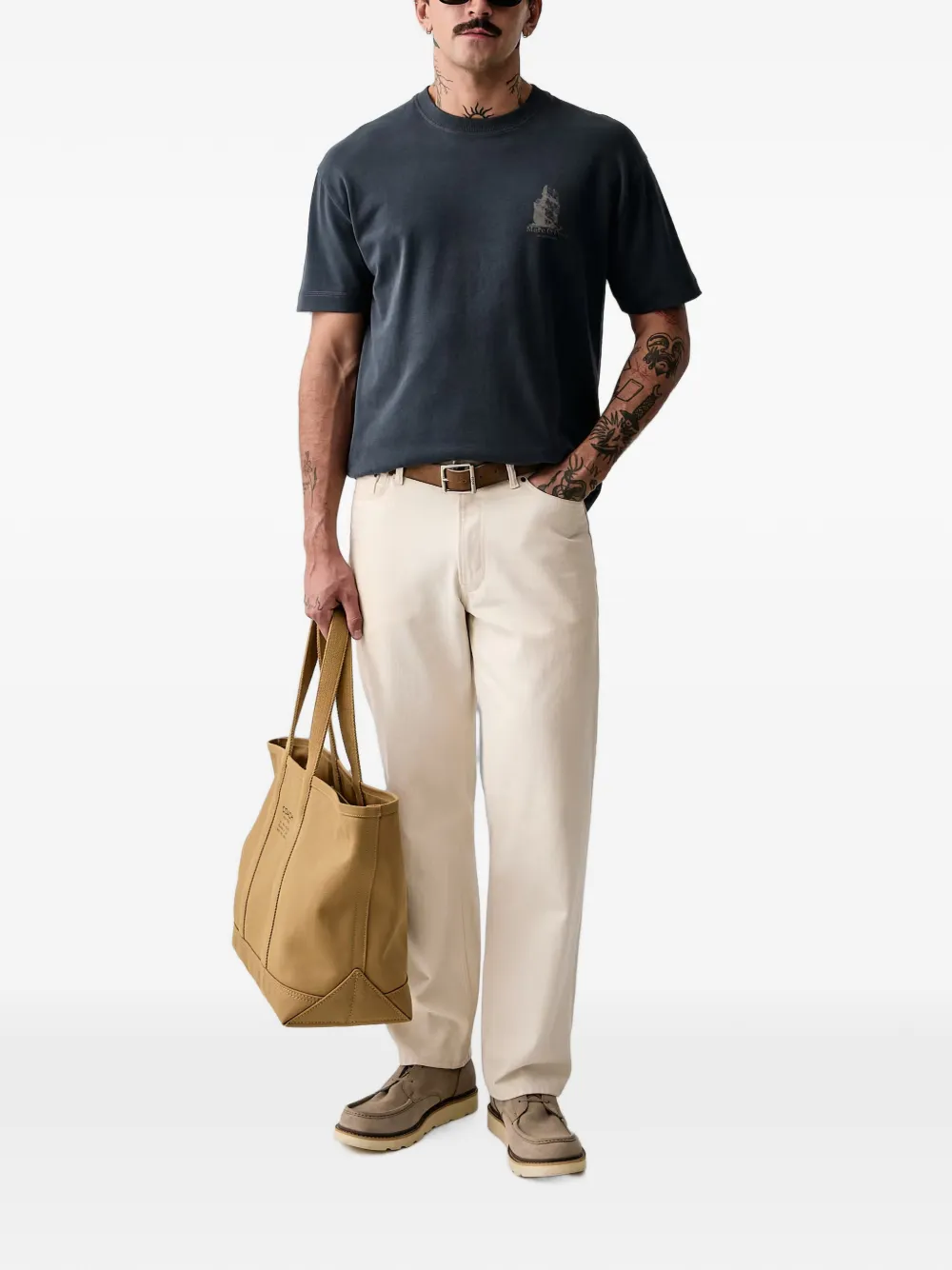 Marc O'Polo graphic-print T-shirt Grijs