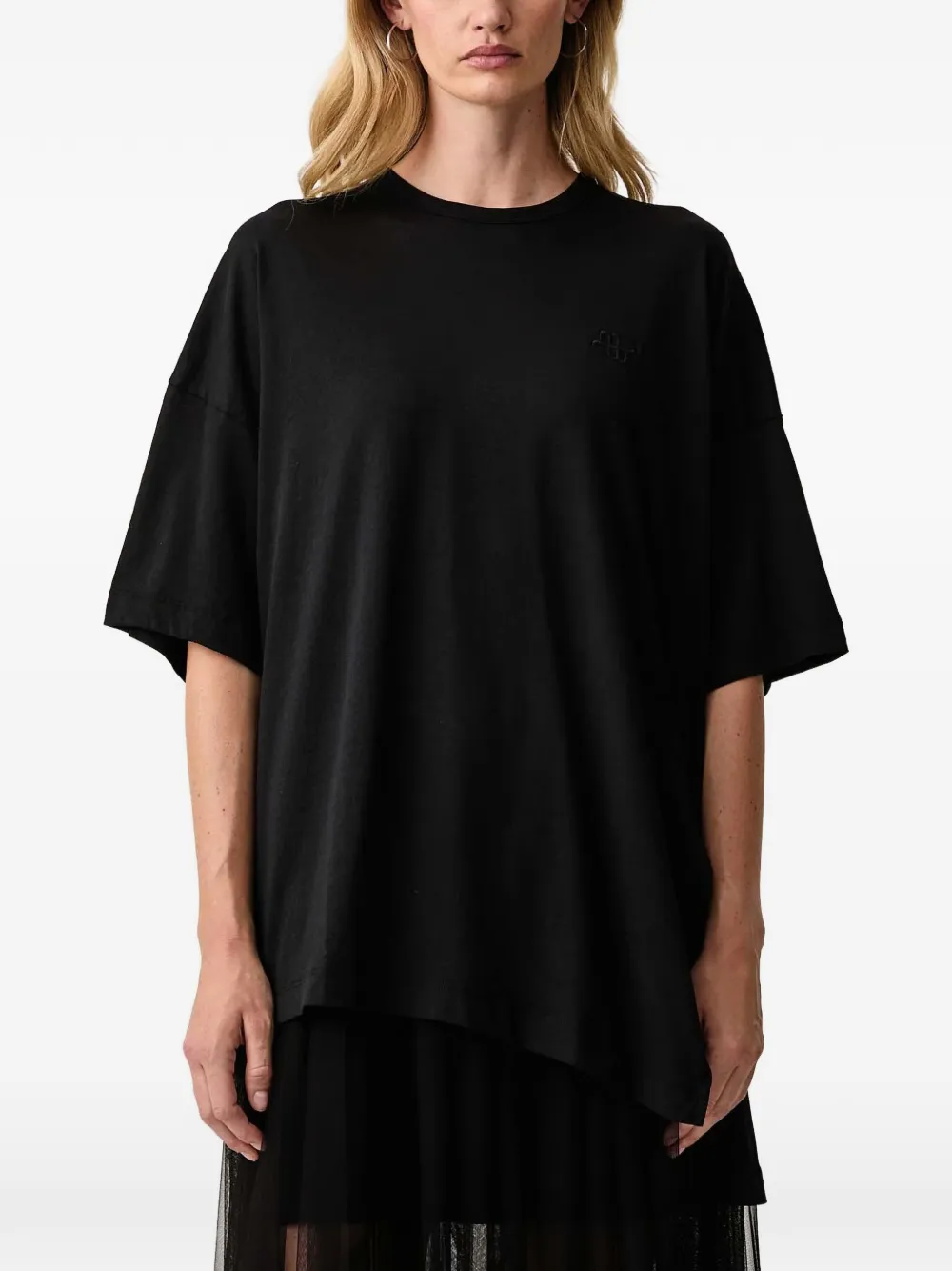 MUNTHE Lanster graphic-print asymmetric T-shirt