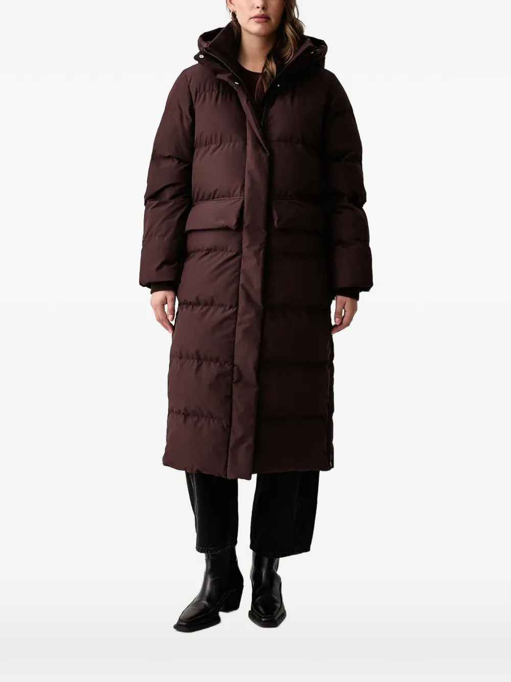 Marc O'Polo hooded padded coat - Marrone