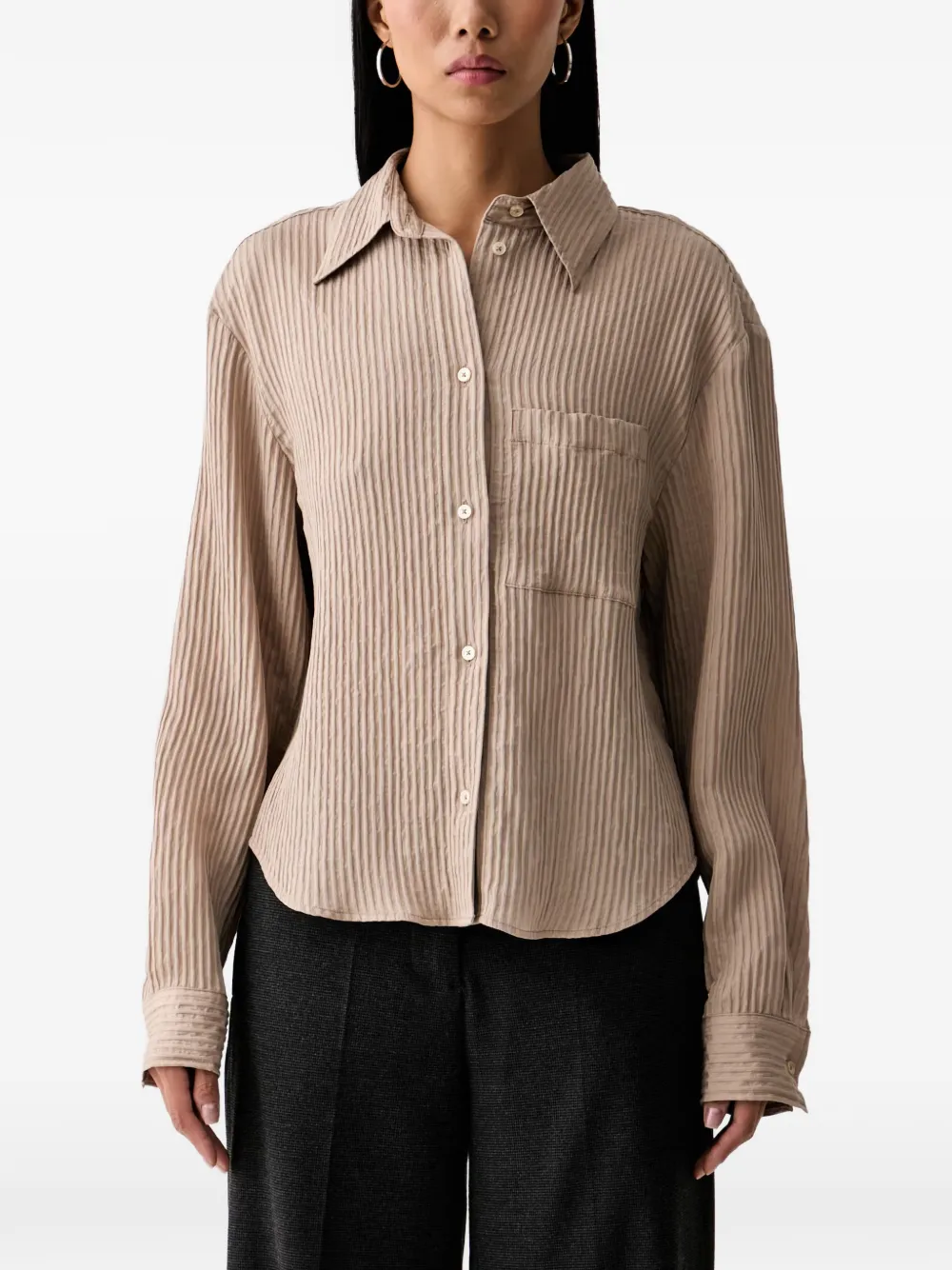 Marc O'Polo Gestreept overhemd Beige