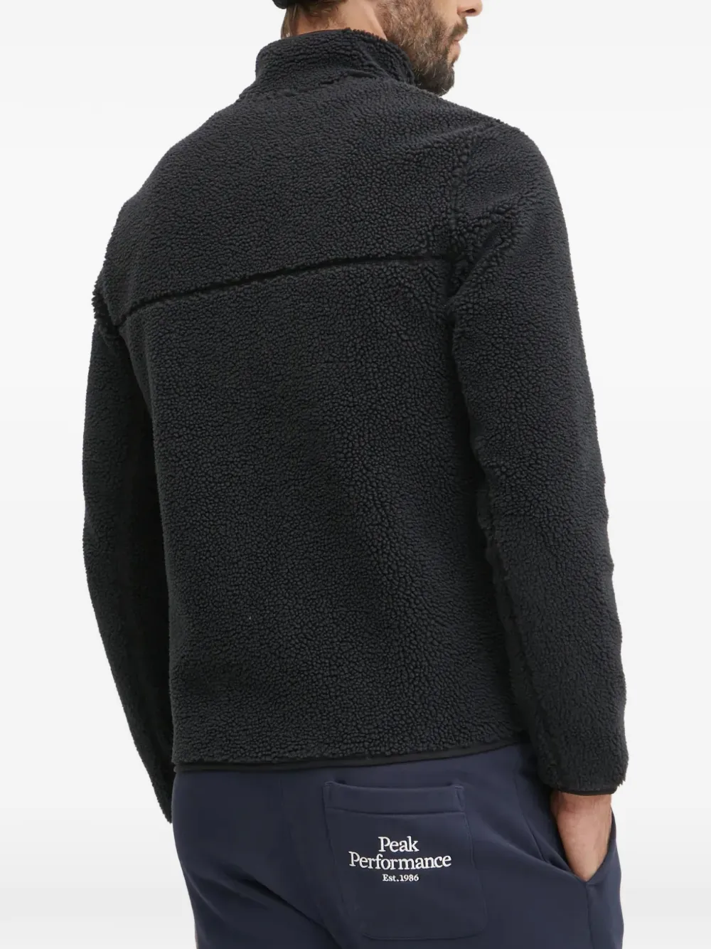 Napapijri Tynik sherpa-fleece hoodie met logo-patch Zwart