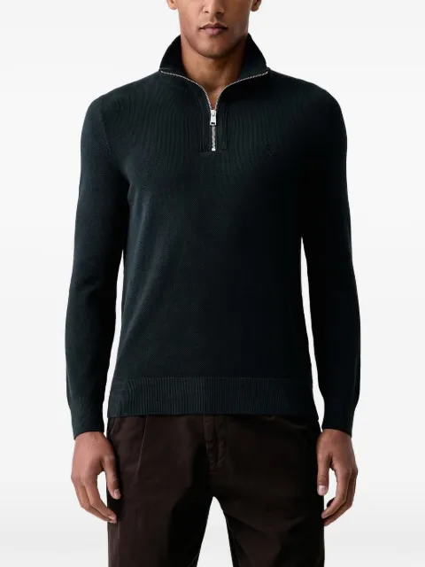 Marc O'Polo quarter-zip waffle-knit sweater