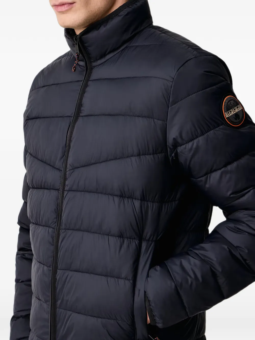 Napapijri Aerons gewatteerd jack met logo-patch Blauw