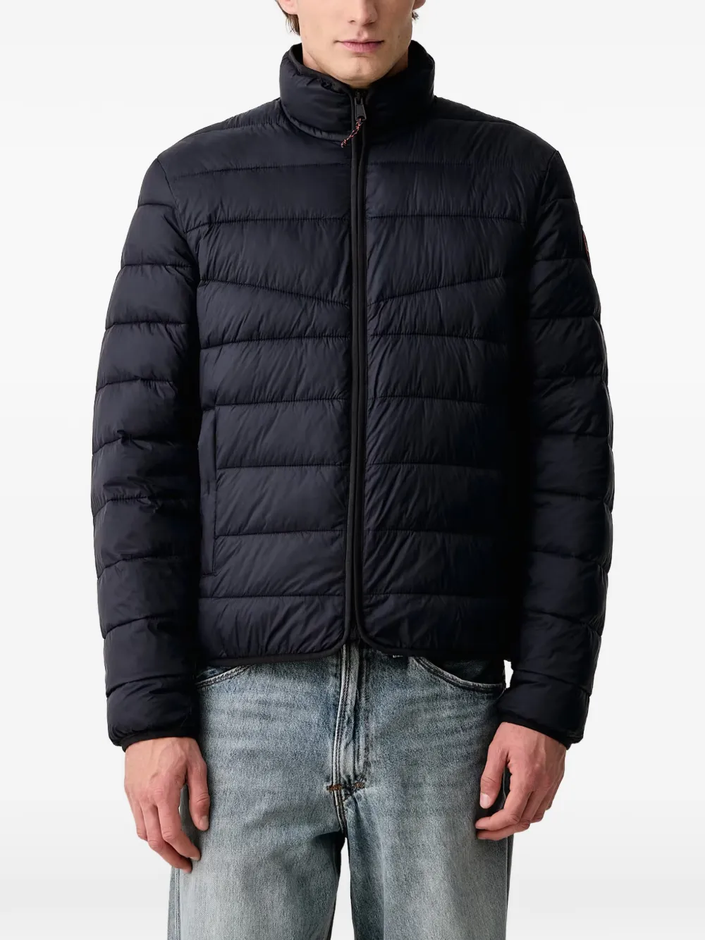 Napapijri Aerons quilted logo-patch jacket - Blu