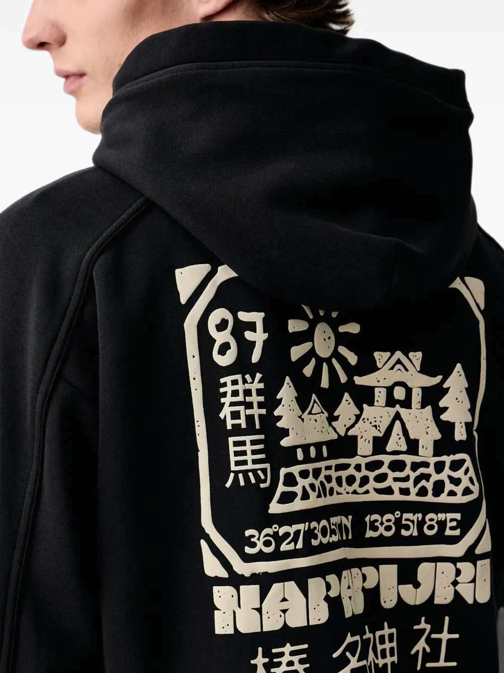 Napapijri Teza hoodie met grafische print en logo-patch Zwart
