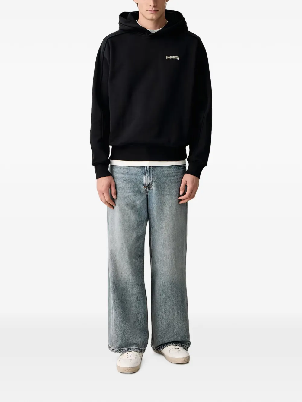 Napapijri Teza hoodie met grafische print en logo-patch Zwart
