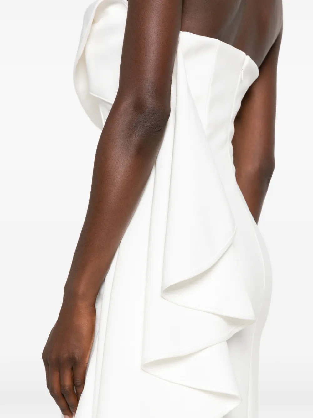 Solace London Andress strapless maxi-jurk met ruches Wit