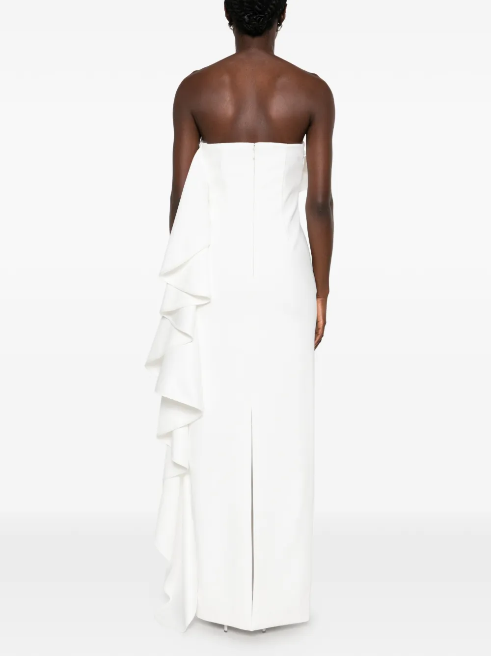 Solace London Andress strapless maxi-jurk met ruches Wit