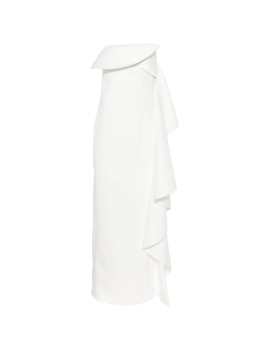 Solace London Andress strapless maxi-jurk met ruches Wit