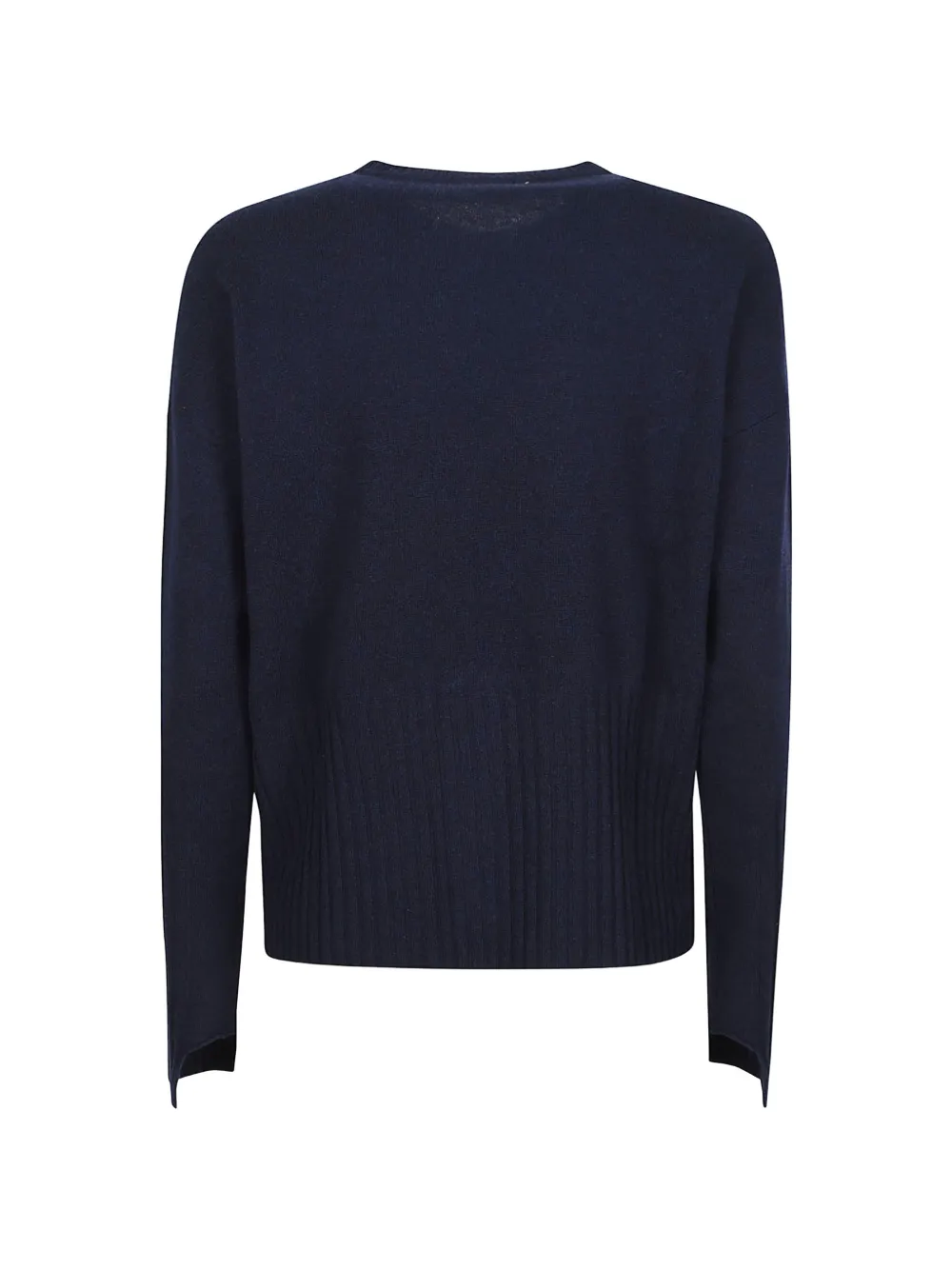 Drumohr Trui met geribbelde afwerking en ritsdetail Blauw