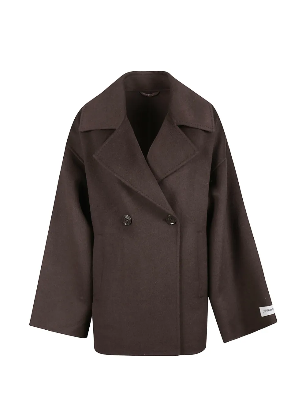 HINNOMINATE double-breasted dropped-shoulder coat - Braun