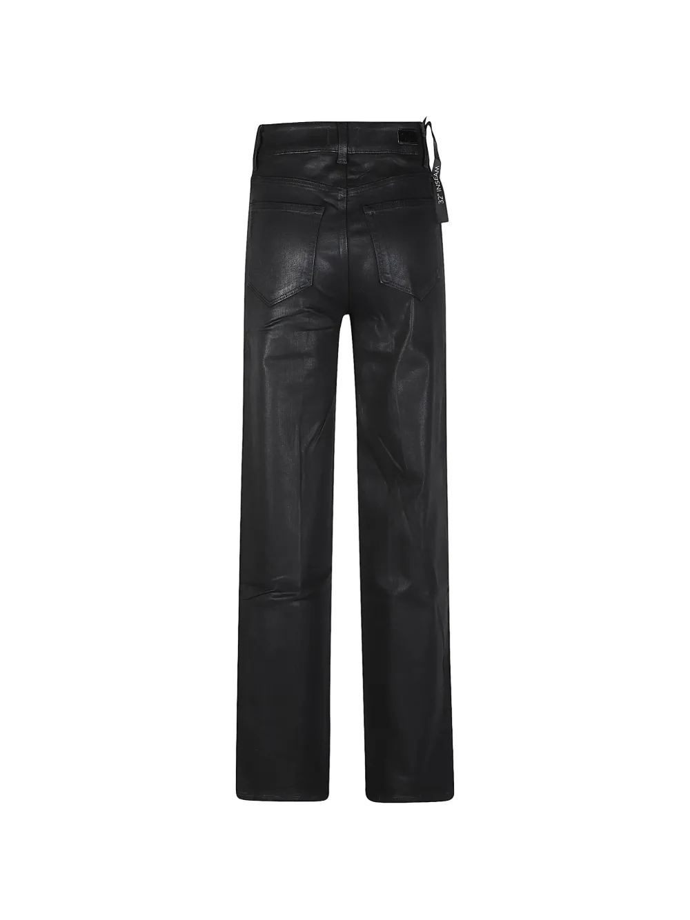 PAIGE Sasha coated straight-leg jeans Zwart