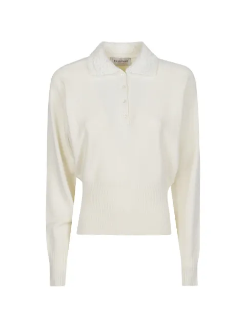 ERMANNO FIRENZE  playera tipo polo con cuello de encaje