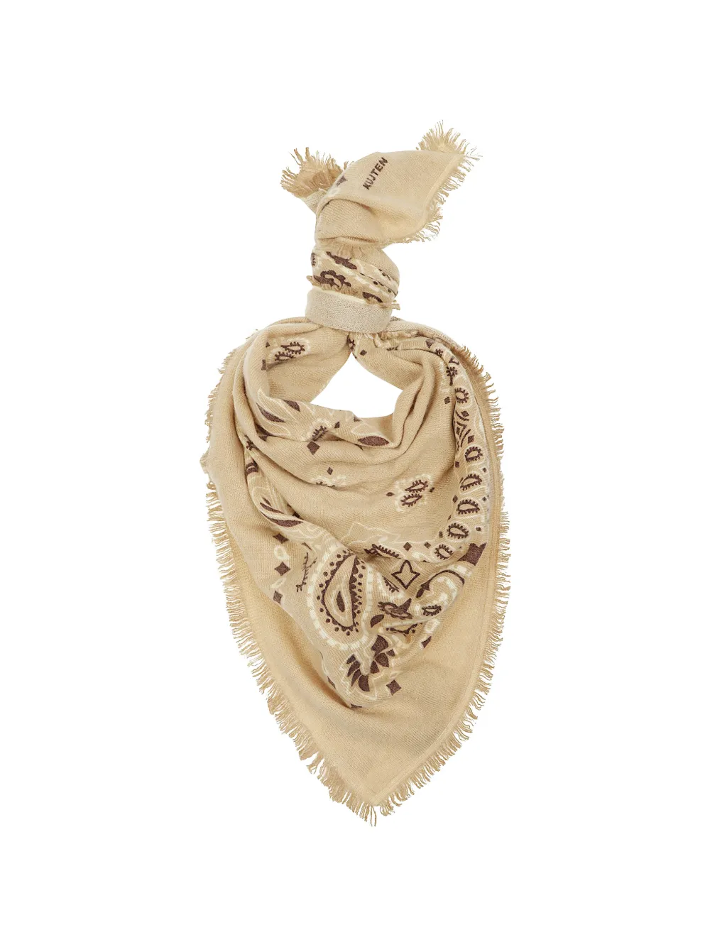 kujten paisley-print fringed scarf