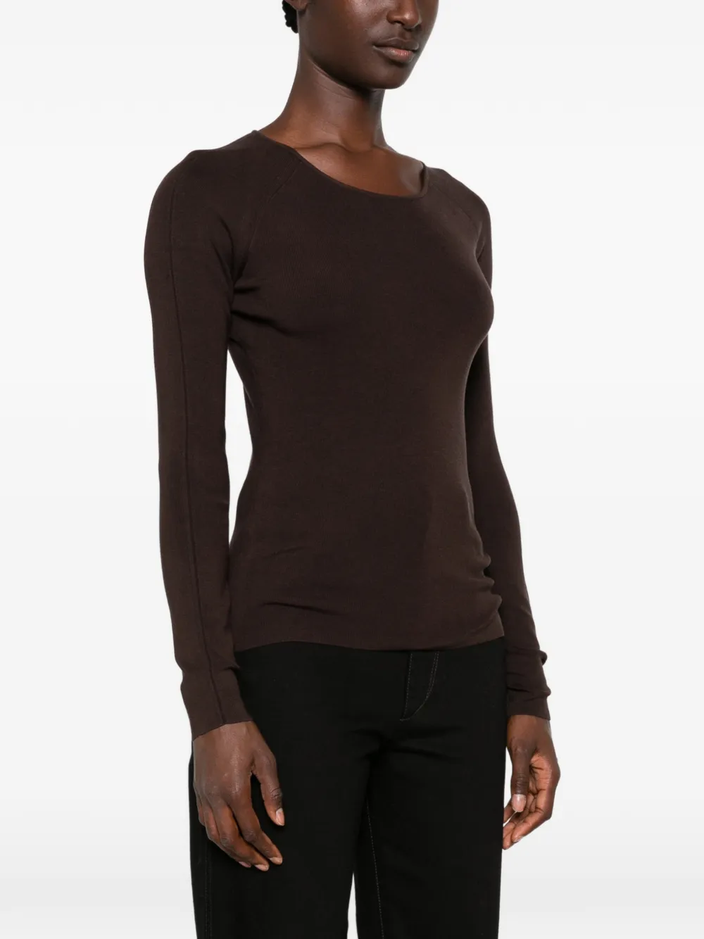 JOSEPH Nali raglan-sleeve sweater Bruin