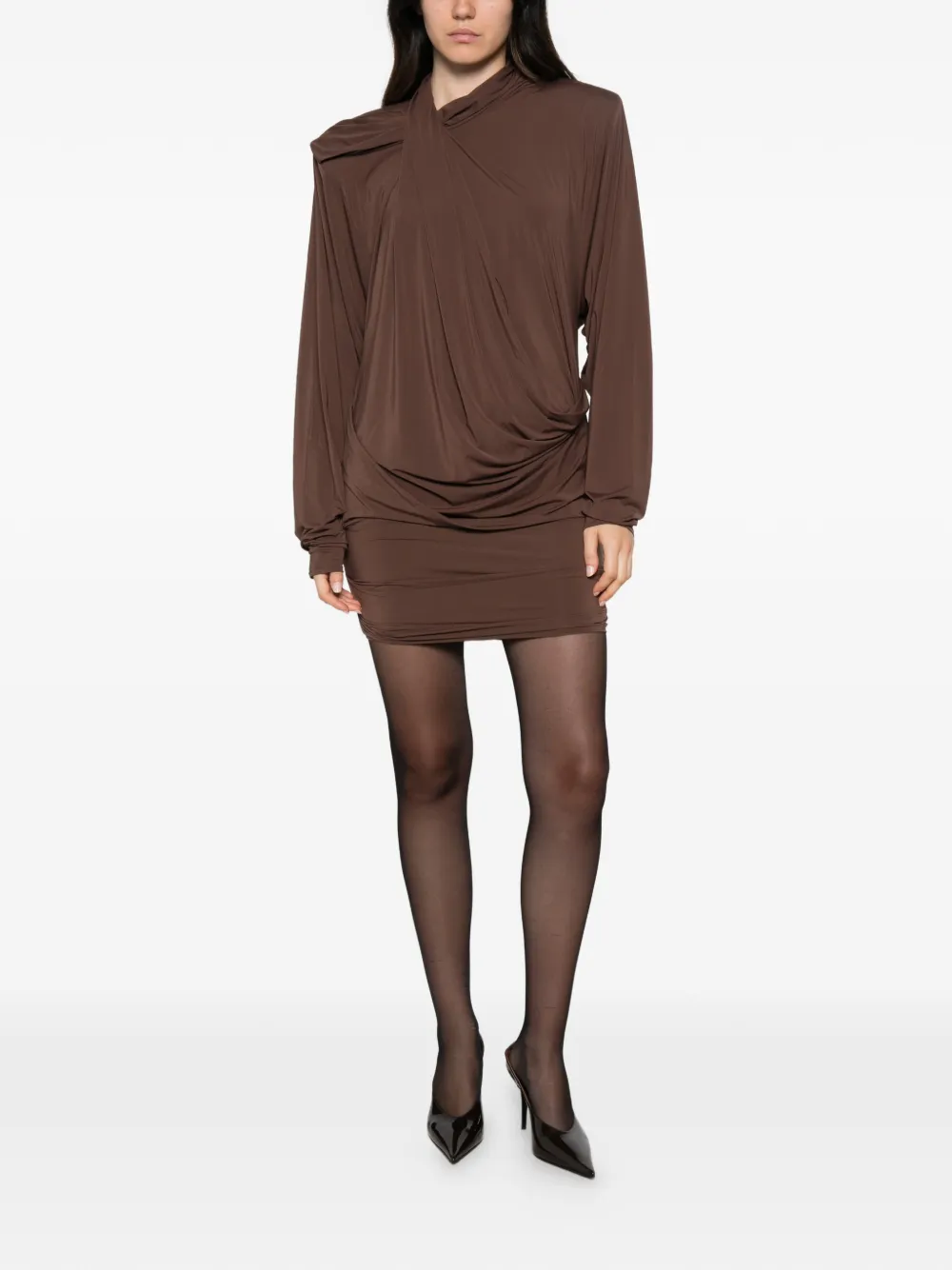 ENTIRE STUDIOS Dalters draped long-sleeve mini dress