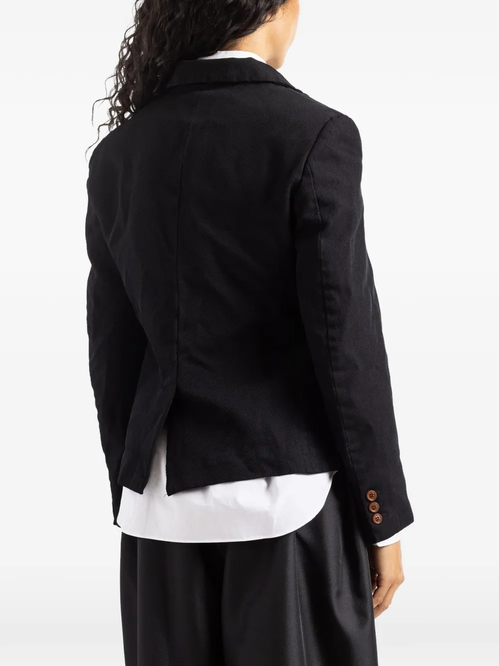 Comme Des Garçons Getailleerd jack met rits-detail Zwart