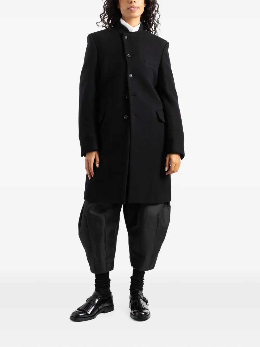 Comme Des Garçons single-breasted coat Zwart