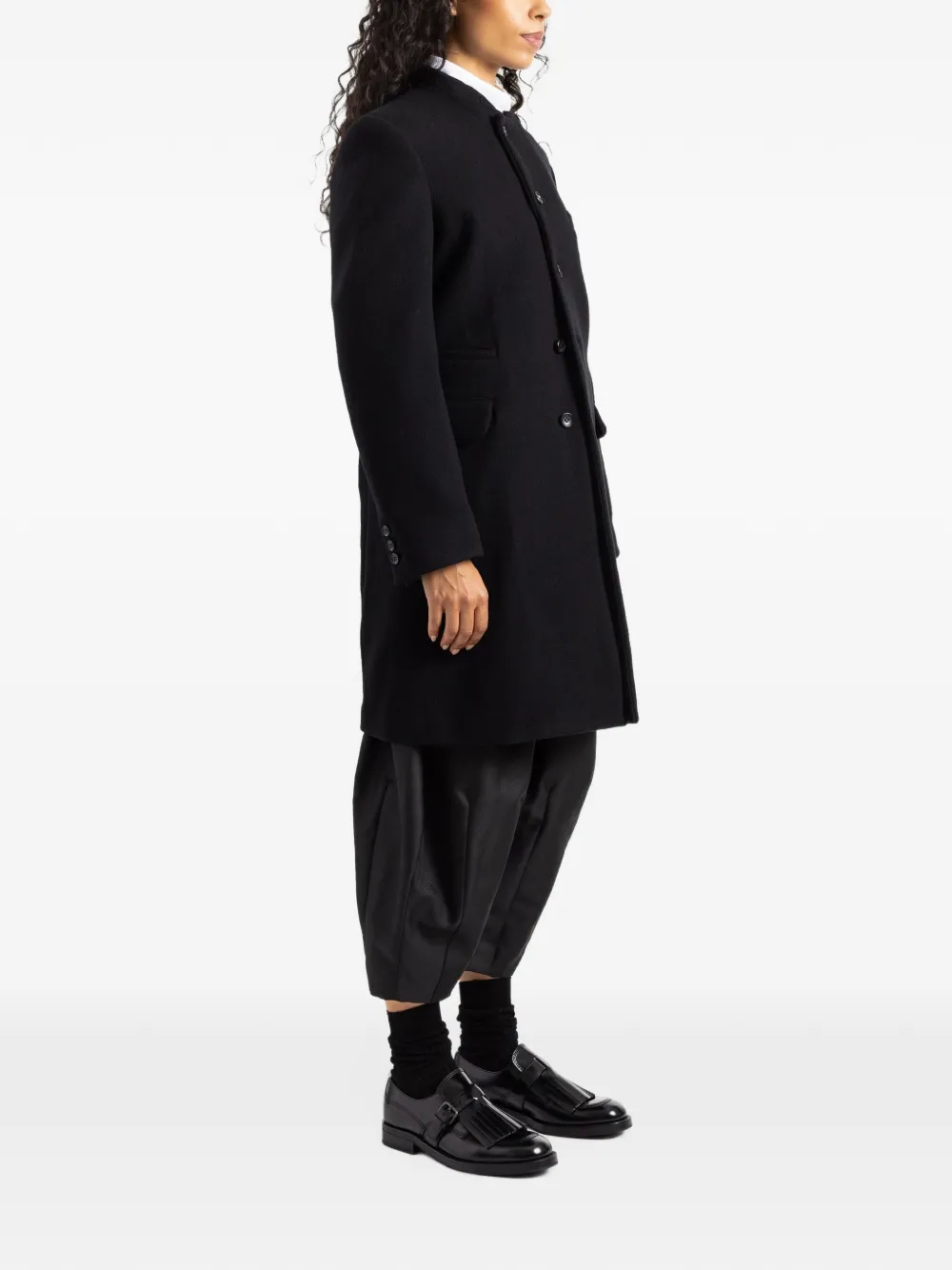 Comme Des Garçons single-breasted coat Zwart