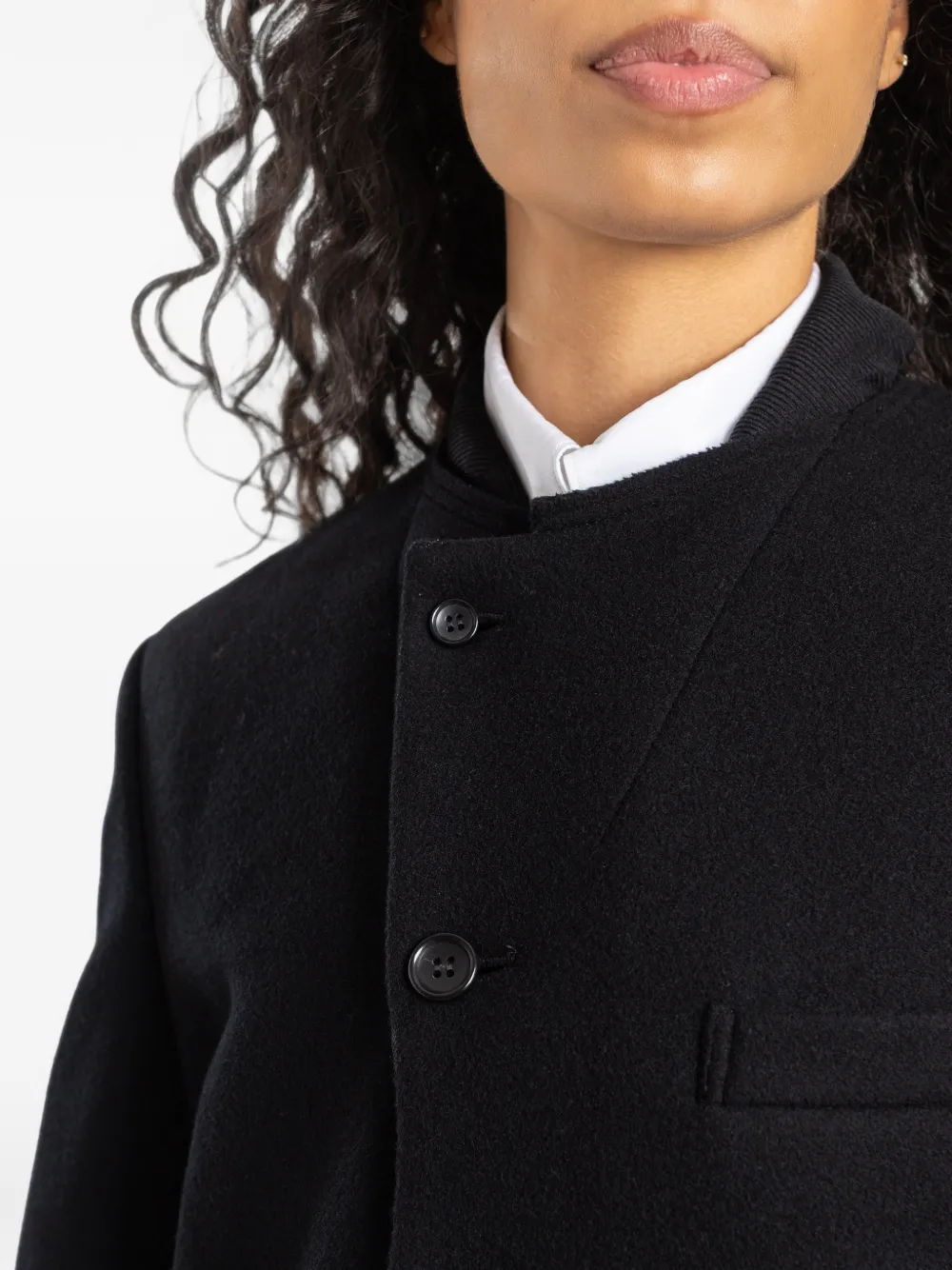 Comme Des Garçons single-breasted coat Zwart