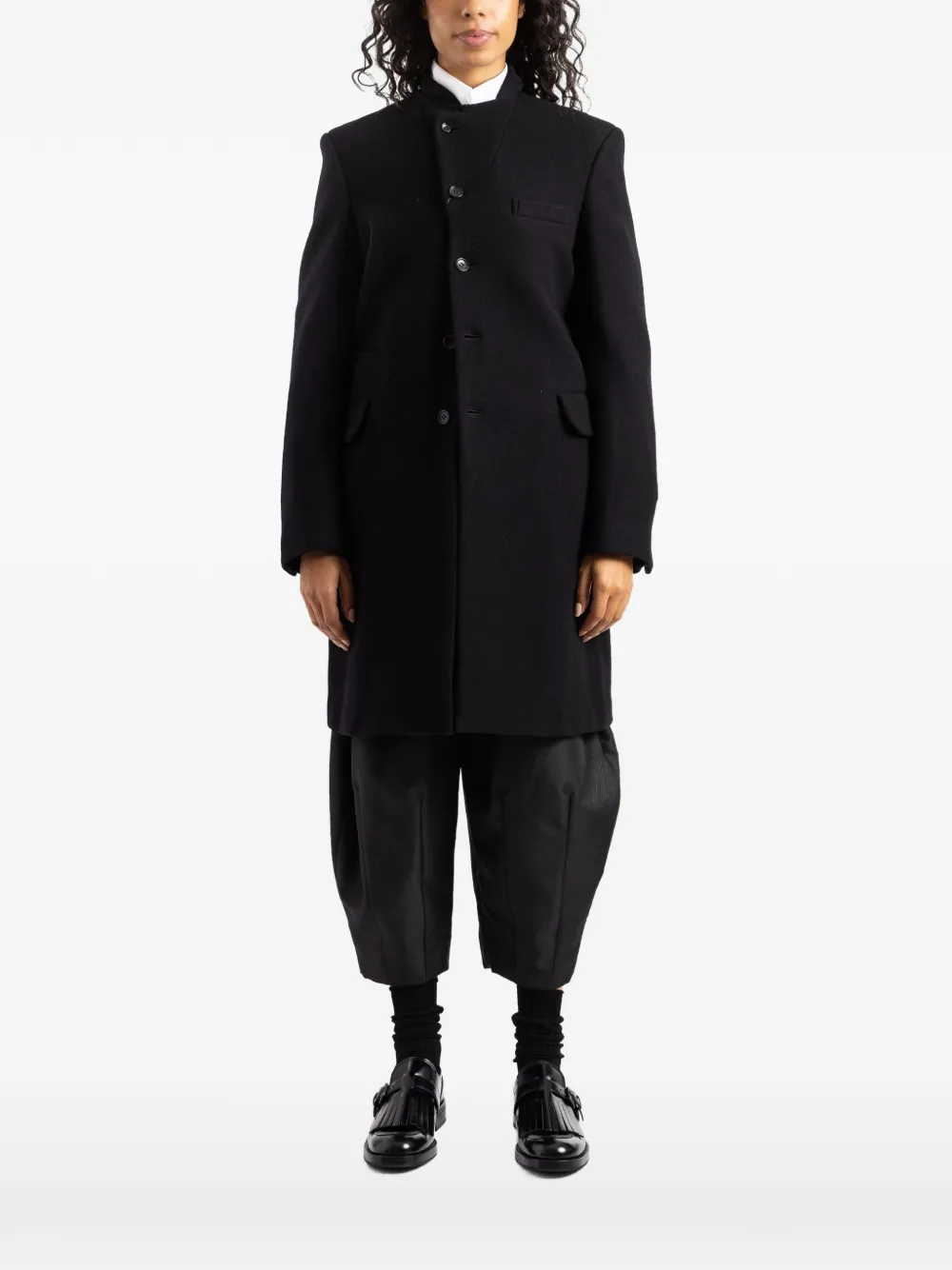 Comme Des Garçons single-breasted coat Zwart