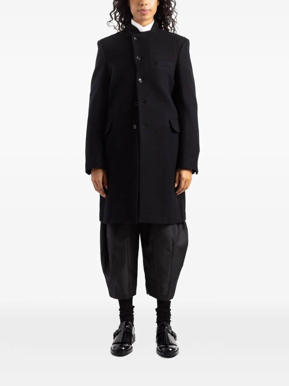 Comme Des Garçons Jas met enkele rij knopen Zwart