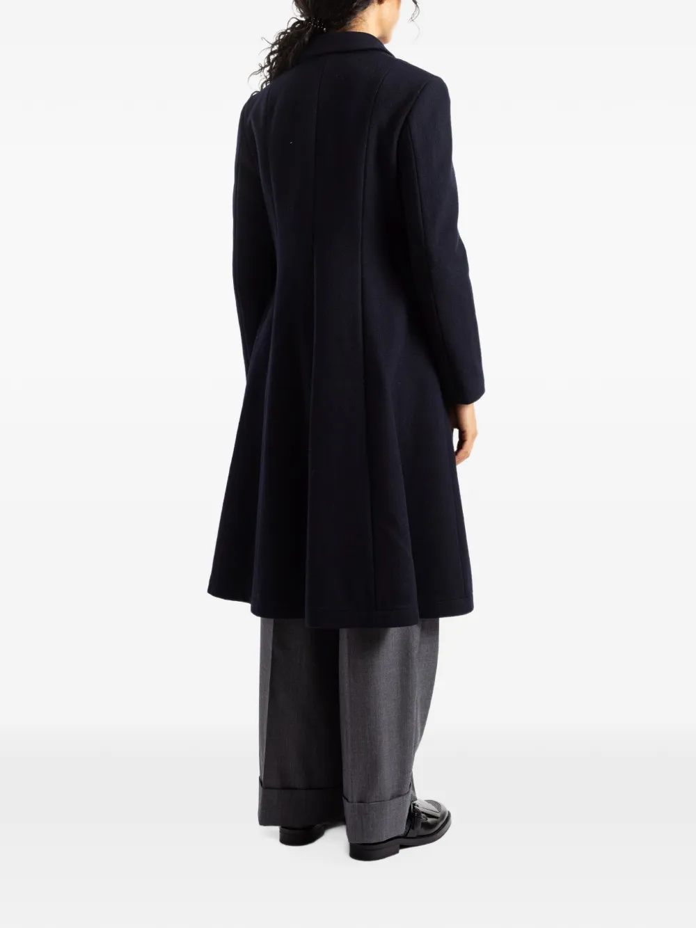 Comme Des Garçons A-line button-fastening coat Blauw