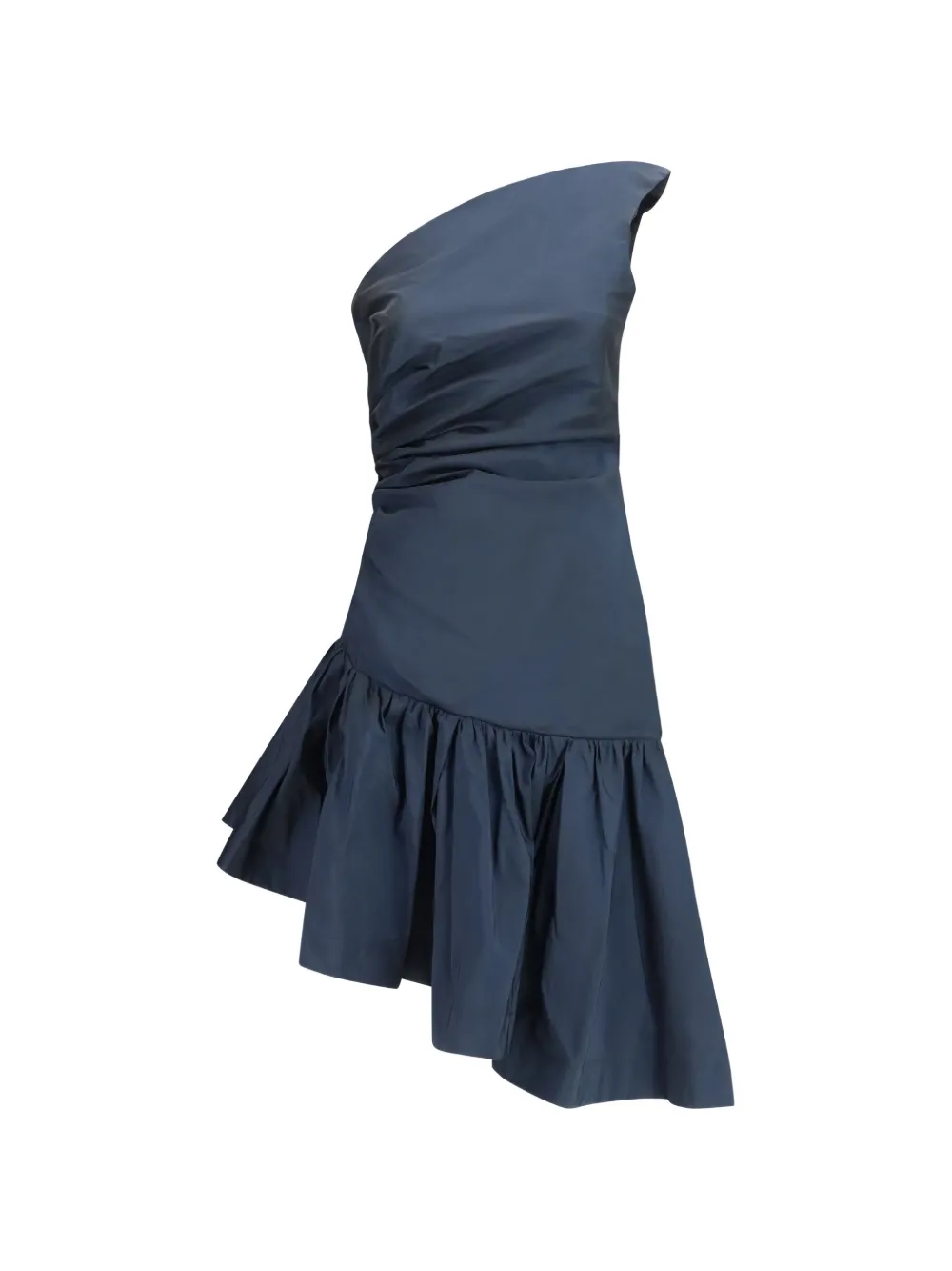 Sara Roka Anuja ruffle-detail one-shoulder dress - Blue