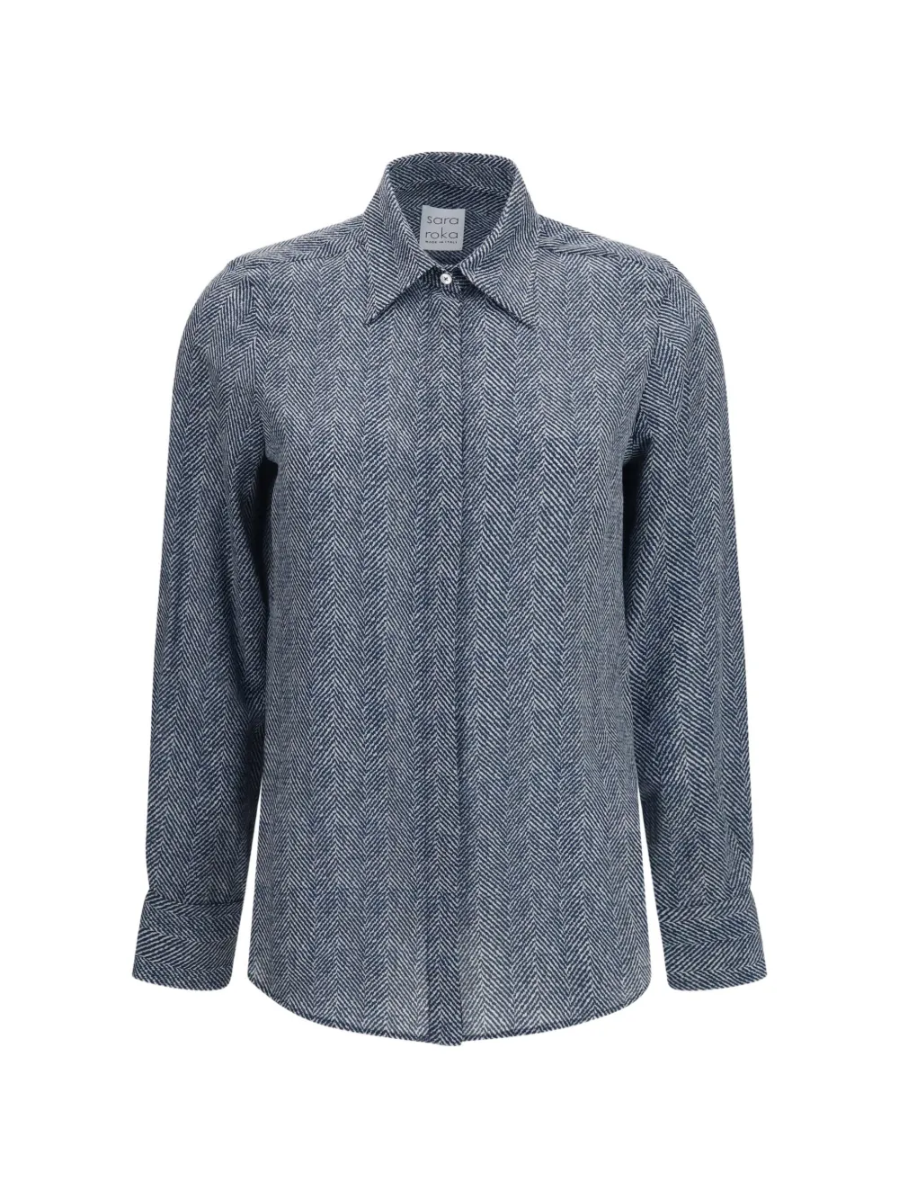 Sara Roka Becka herringbone shirt