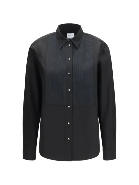 Sara Roka Sibella pleated-bib shirt