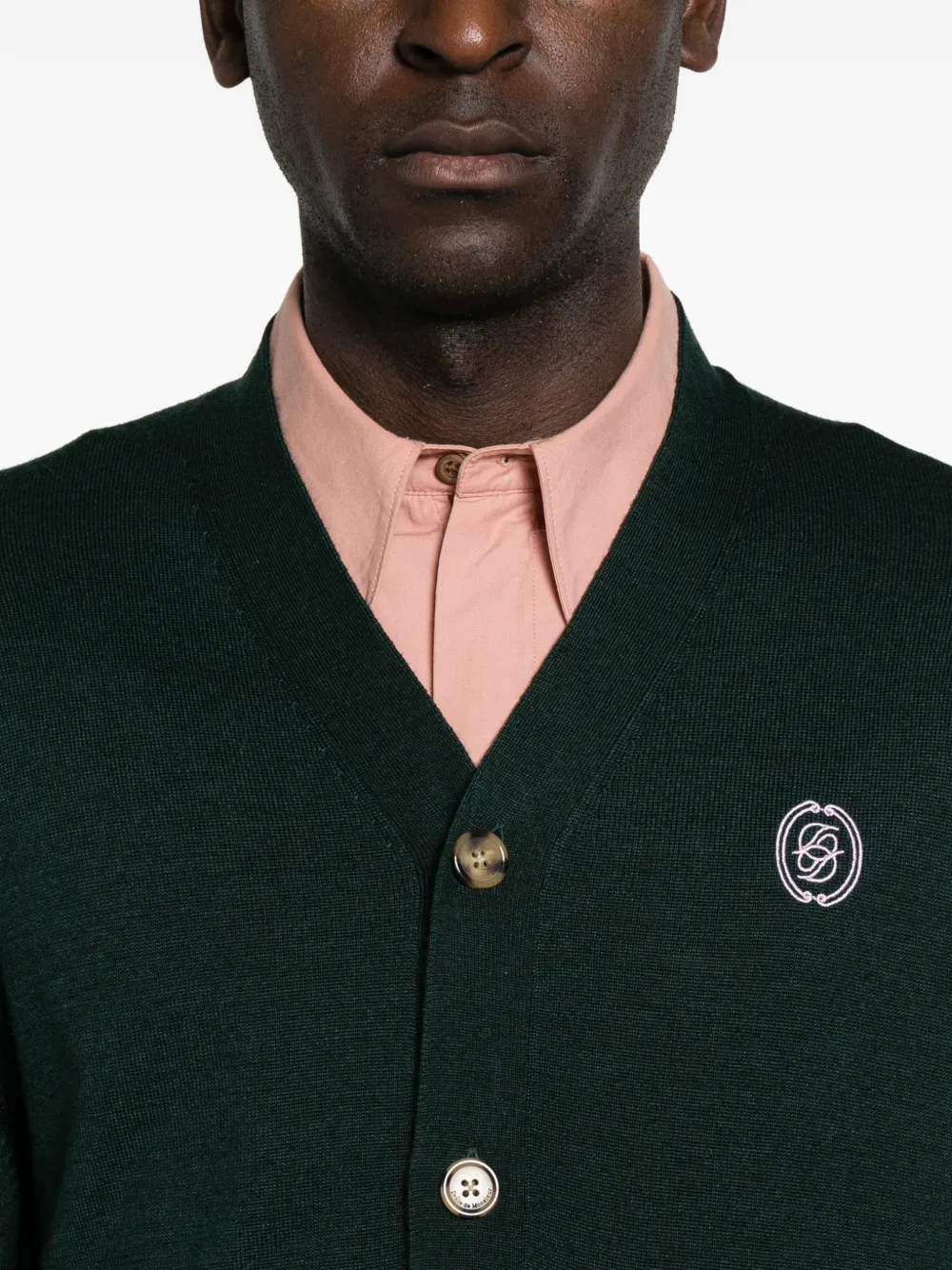 Drôle De Monsieur Vest met geborduurd logo Groen