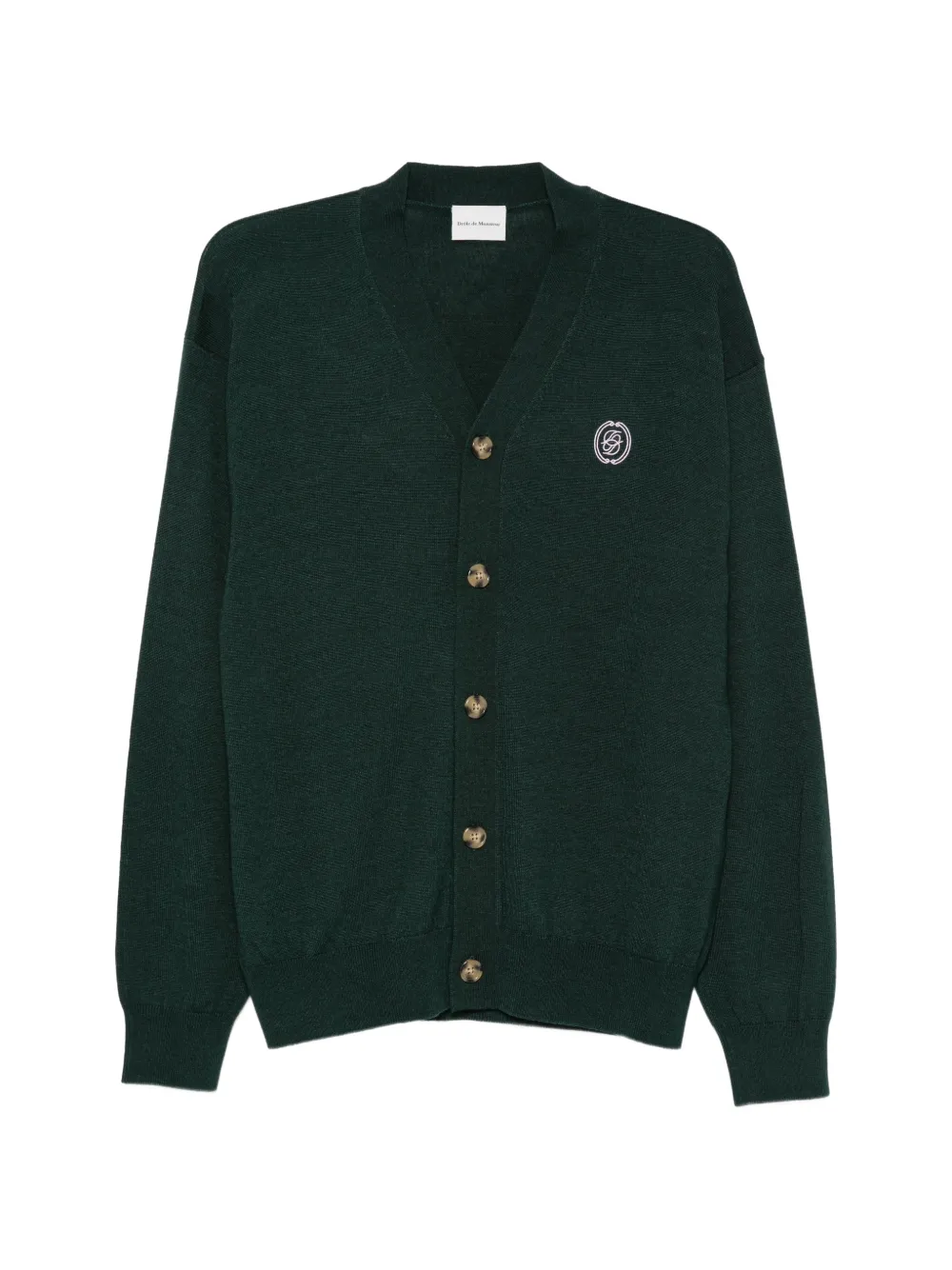 Drôle De Monsieur logo-embroidered cardigan - Vert Drôle De Monsieur logo-embroidered cardigan - Vert