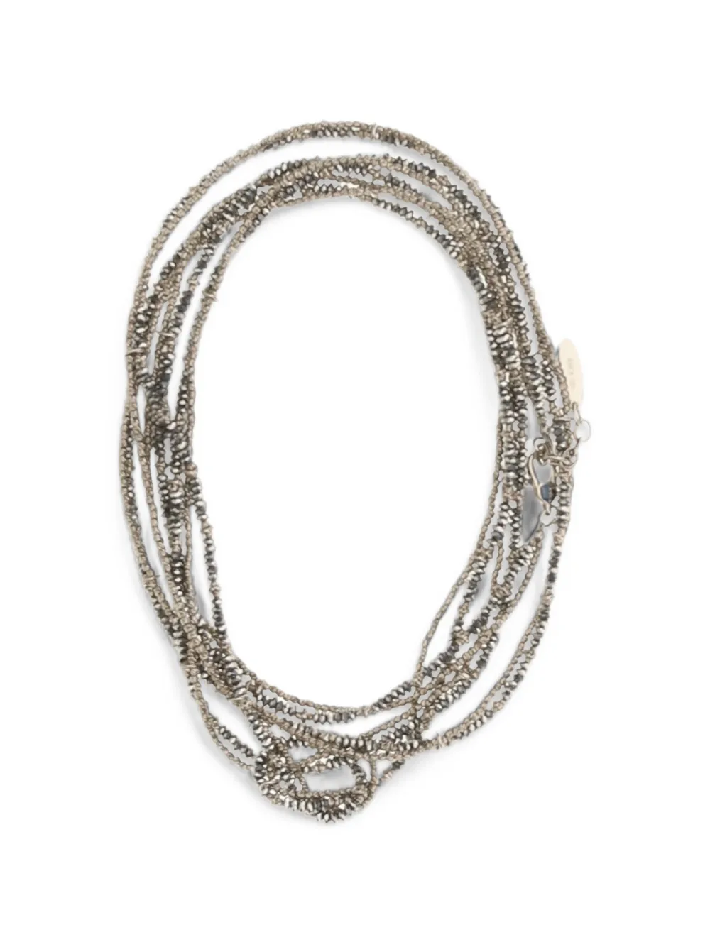 Brunello Cucinelli hematite and sterling silver wrap bracelet - Grigio