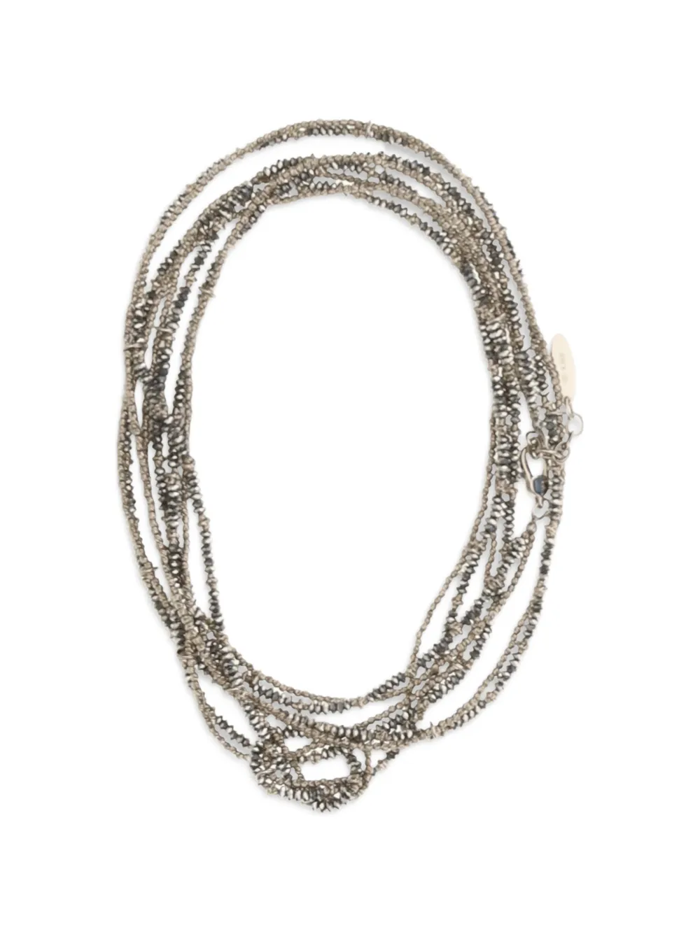 Brunello Cucinelli hematite and sterling silver wrap bracelet - Grau