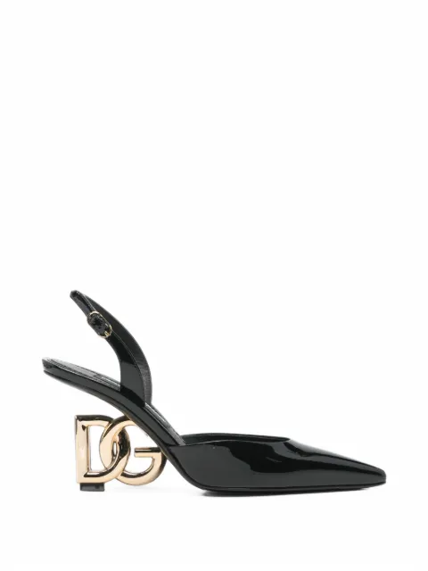 Dolce & Gabbana Pre-Owned escarpins à bride arrière et talon DG
