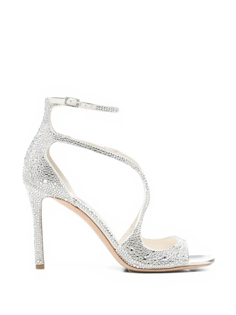 Jimmy Choo Pre-Owned Azia Sandalen mit Kristallen - Silber