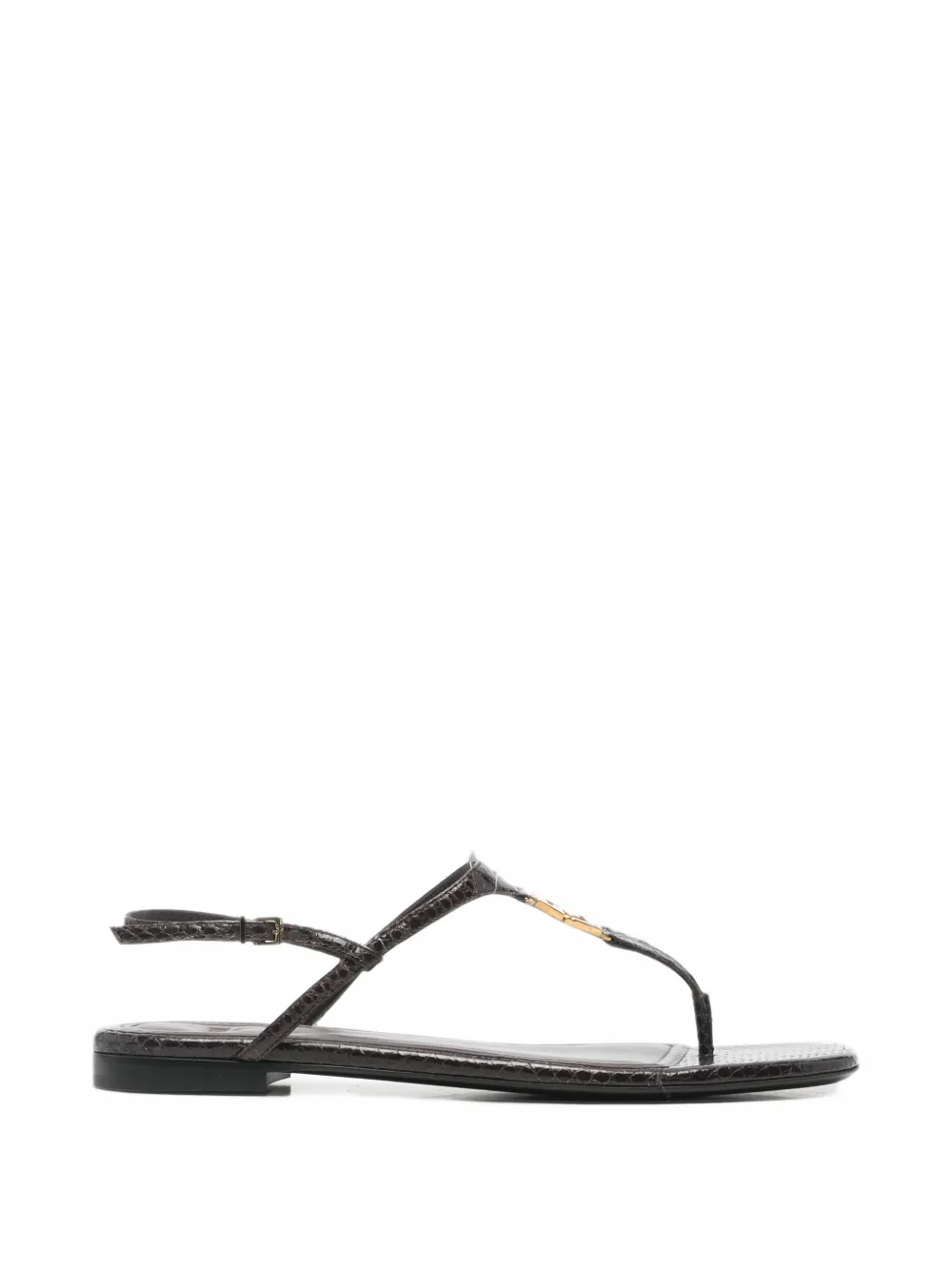 Fendi Pre-Owned FFold flache Sandalen mit offener Kappe - Braun