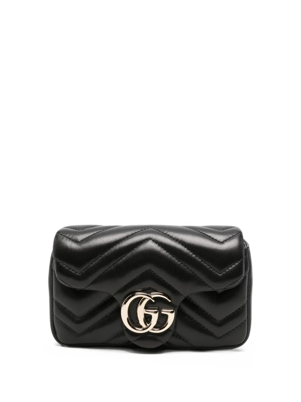 Gucci Pre-Owned Borsa a spalla GG Marmont mini trapuntata - Nero
