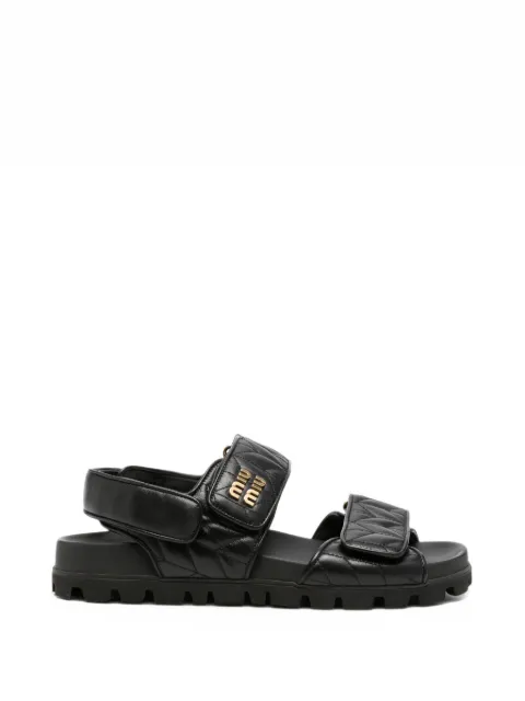 Miu Miu Pre-Owned quilted touch-strap sandals