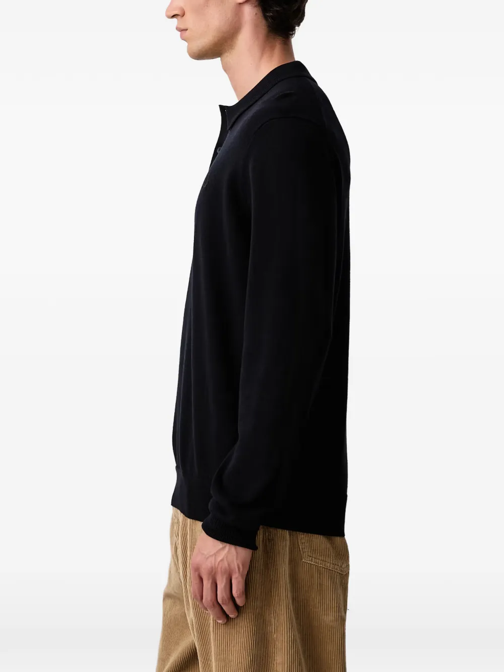 Fred Perry long-sleeve polo shirt Blauw