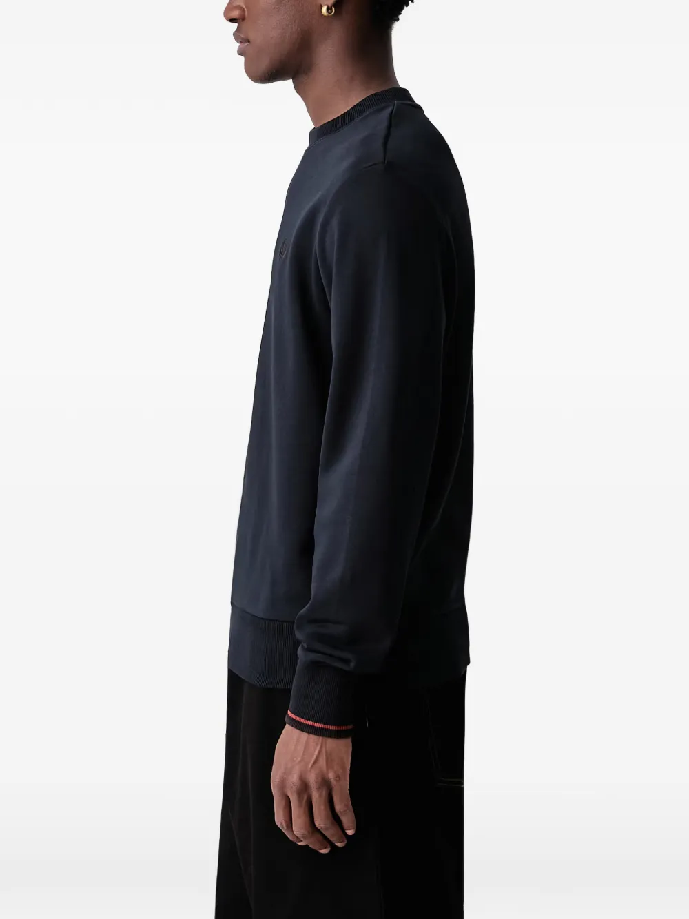 Fred Perry logo-embroidered sweatshirt Blauw