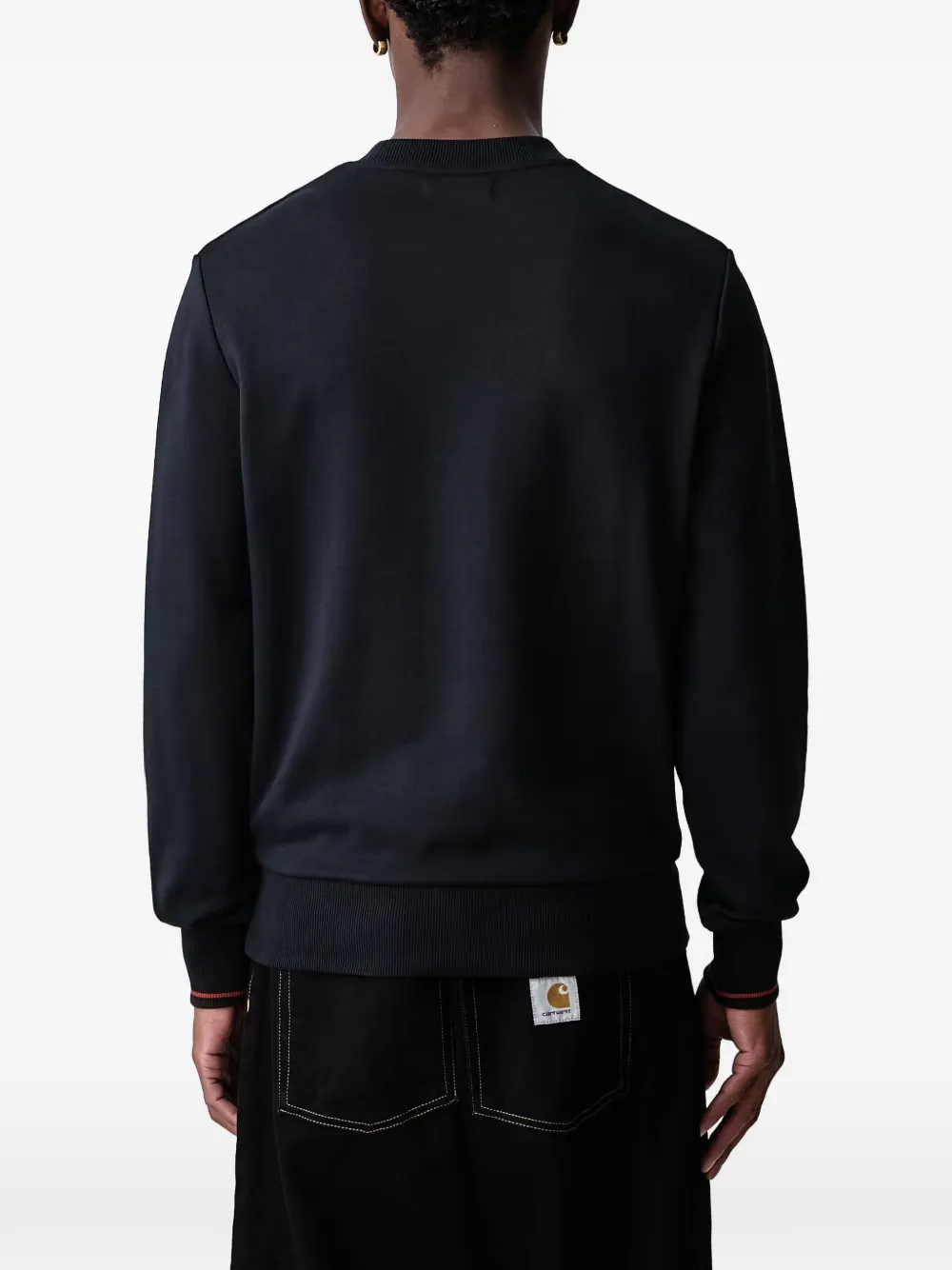 Fred Perry logo-embroidered sweatshirt Blauw