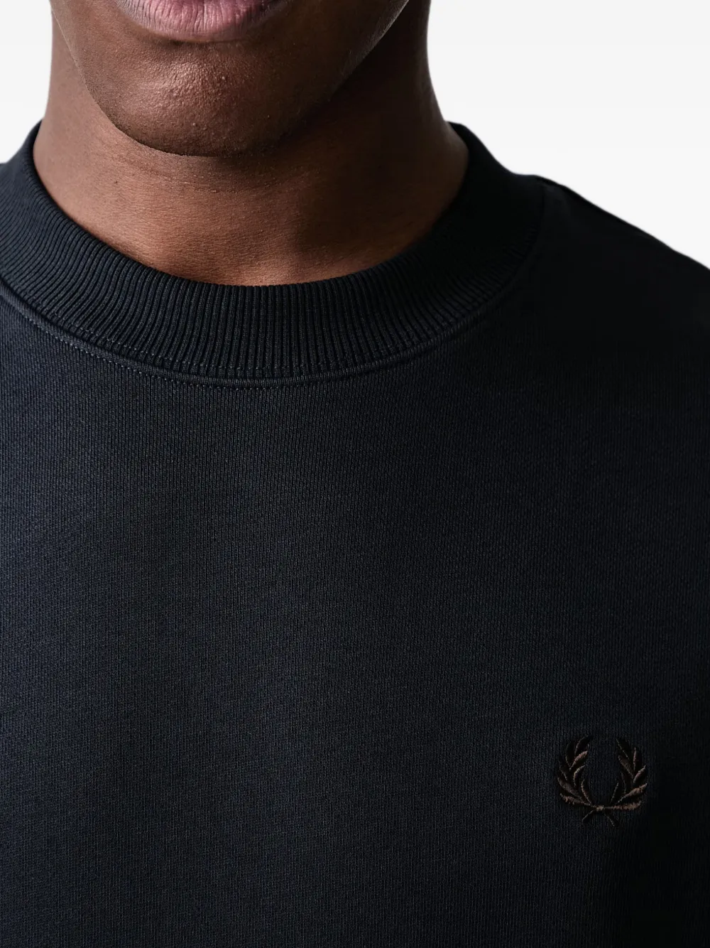 Fred Perry logo-embroidered sweatshirt Blauw