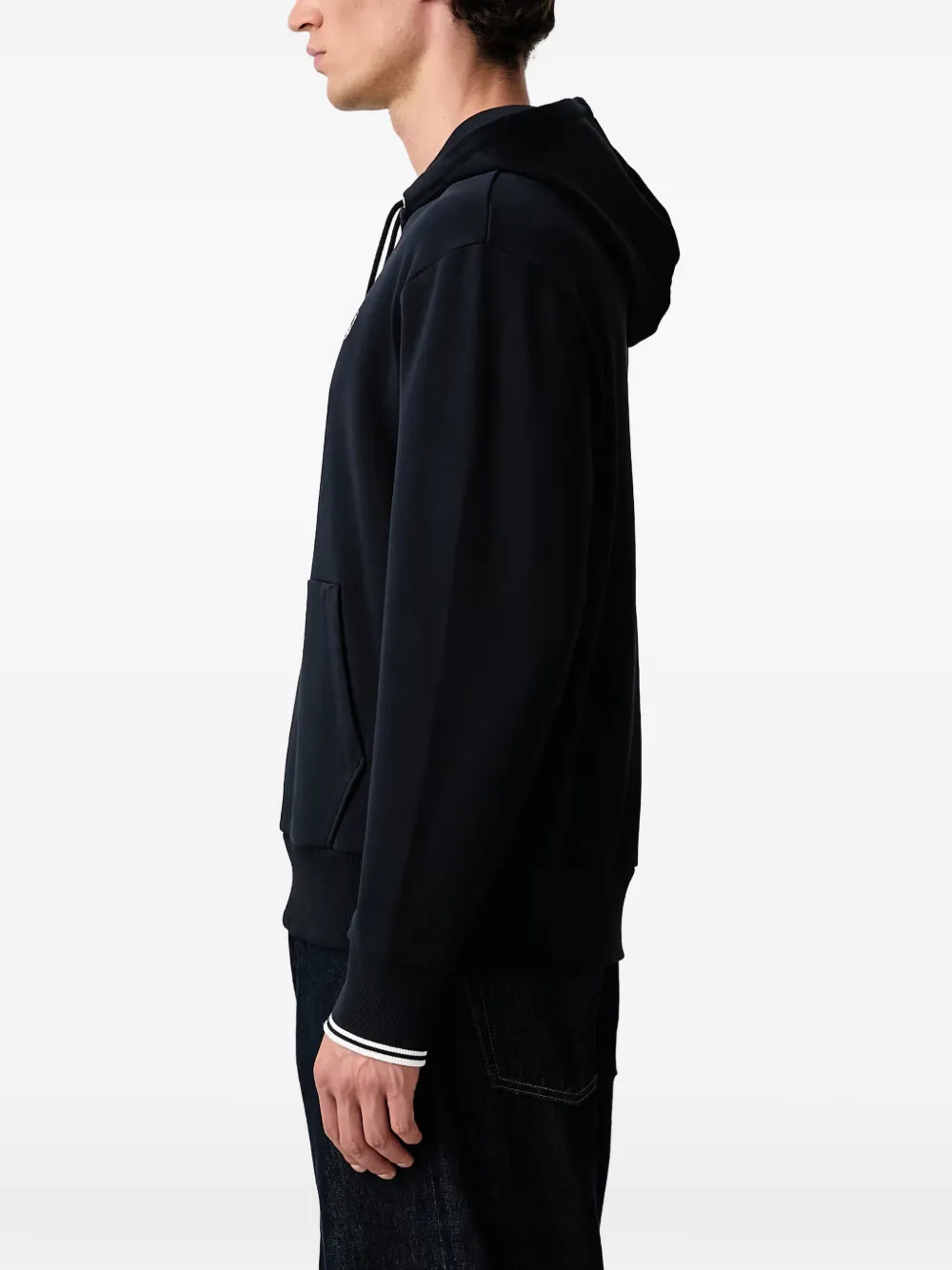 Fred Perry Laurel Wreath embroidered hoodie Blauw